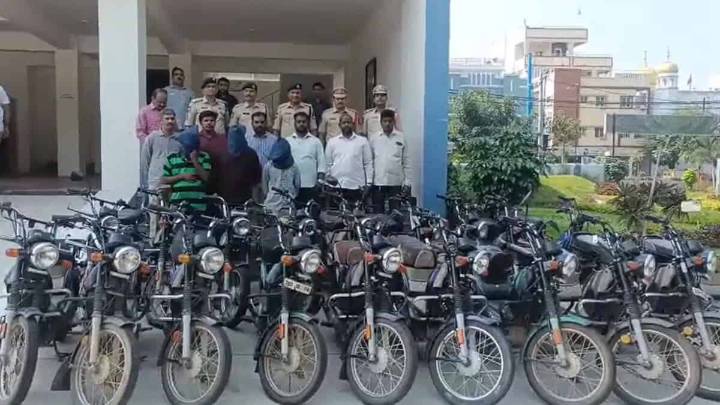 Police arrest three, seize 19 stolen TVS XL Moped bikes