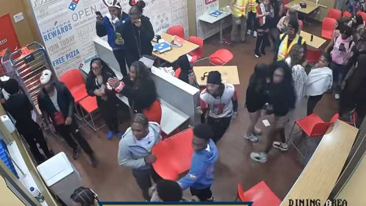 NJ Domino's Pizza brawl: Police seek 2 suspects, chair thrown at officer