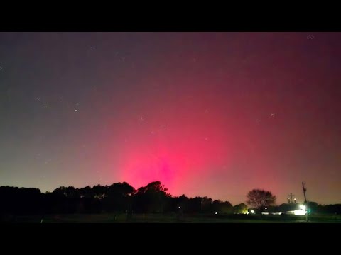 Timelapse of northern lights in north Georgia
