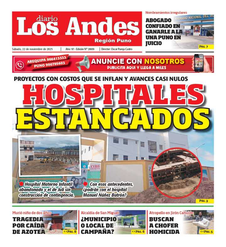 PUNO: Diario Los Andes 22/11/2025