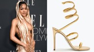 Teyana Taylor Wraps Up in Gold Sandals for Elle's Women in Hollywood