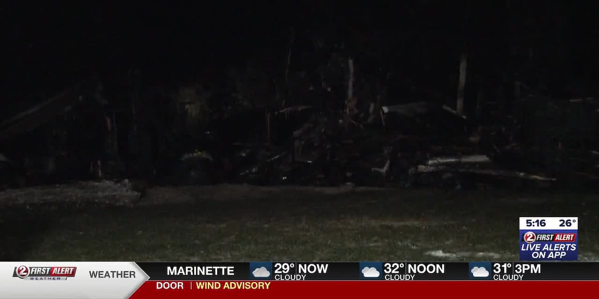 Neighbor says they rescued person inside burning Tigerton home