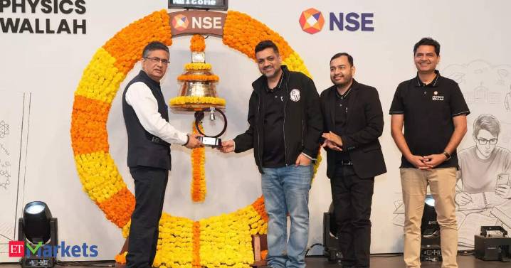 Physicswallah's mathematics puzzle: Stock ends 2% lower on BSE, 3% higher on NSE