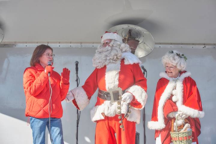 Santa Claus comes to town!