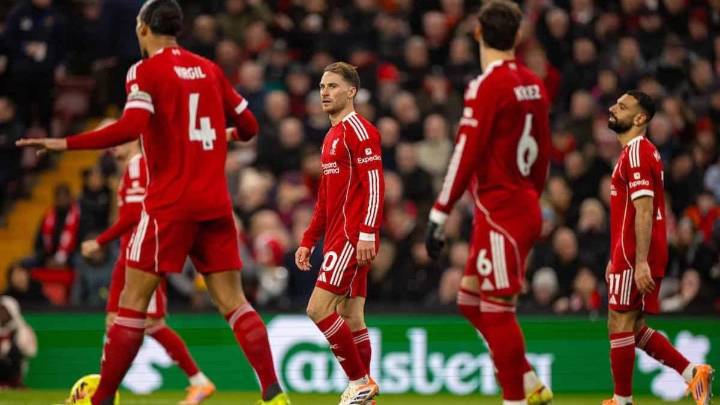 El Liverpool de Mac Allister cayó por goleada frente al Nottingham Forest