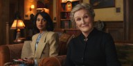 How Glenn Close "startled" Kerry Washington's dog on Wake Up Dead Man set