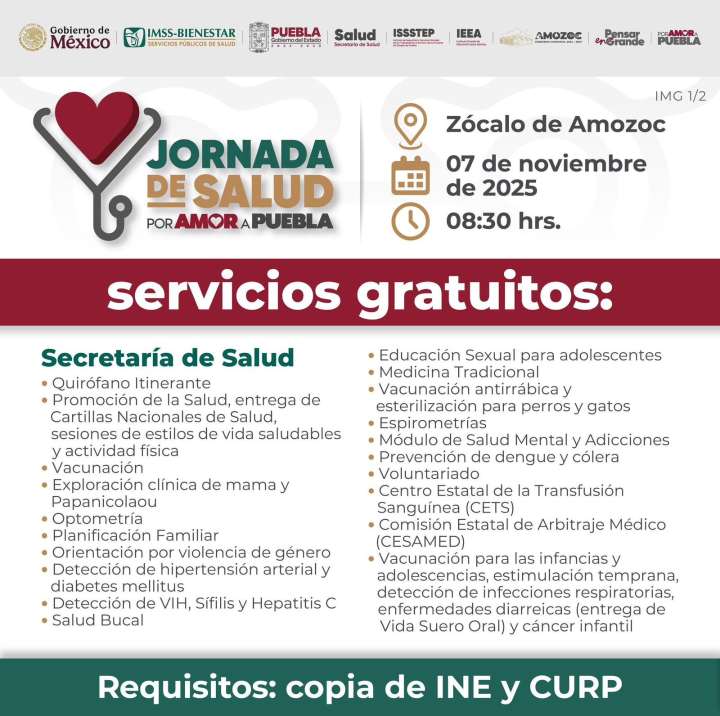 Amozoc realizará Jornada de Salud