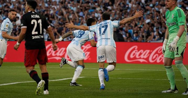Liga Profesional: Racing le gana a River con un cabezazo de Solari a los 3 minutos