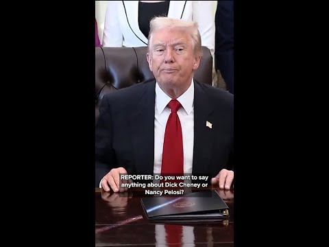 Trump responds to reporter asking about his thoughts on Rep. Nancy Pelosi not seeking reelection