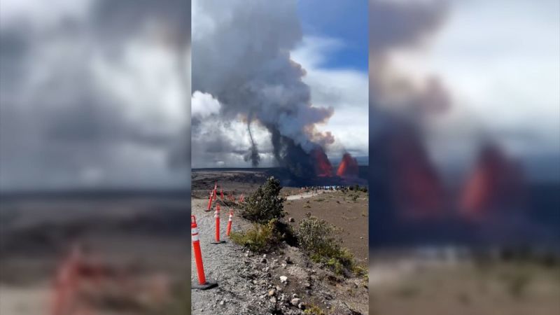 Mira el "volnado" cerca de la erupción volcánica del Kilauea en Hawai