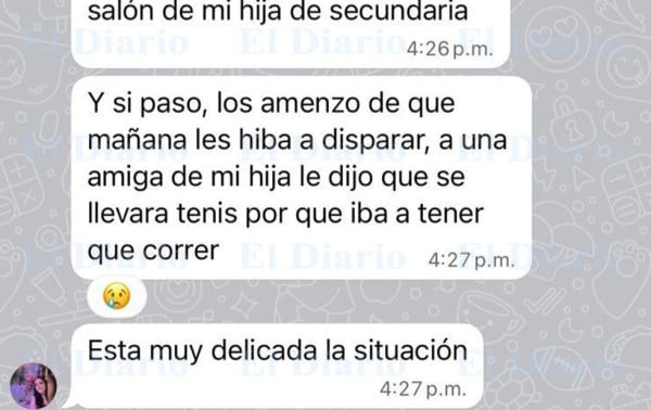 Alumno del Instituto América amenaza con armar un tiroteo