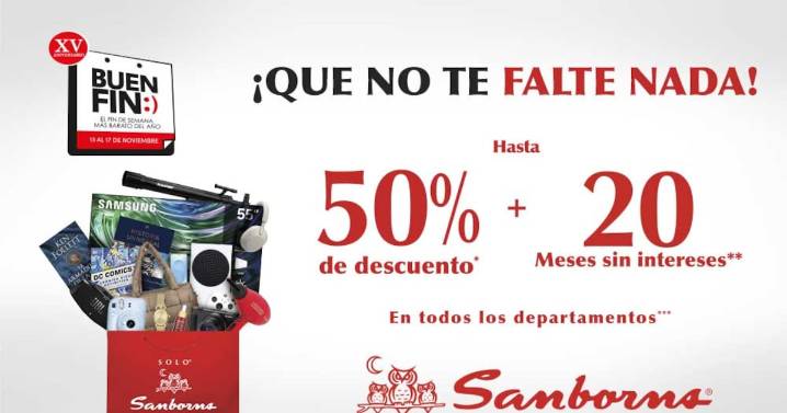 Qué y cómo elegir durante el Buen Fin 2025 en Sanborns