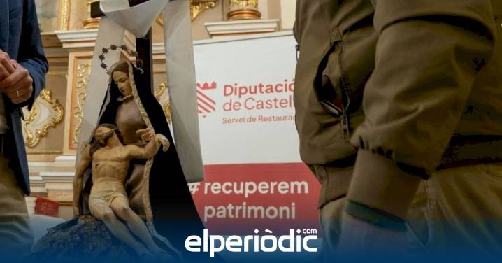 La escultura devocional de Alfondeguilla renace tras un delicado proceso de restauración