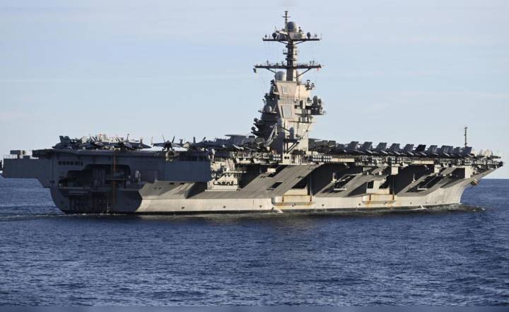 Estados Unidos despliega el USS Gerald R. Ford, el buque de guerra más grande del mundo, en el Caribe