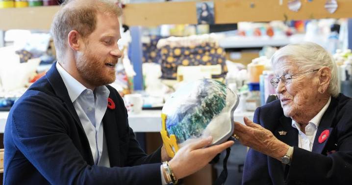 Prince Harry visited veterans at Sunnybrook hospital today