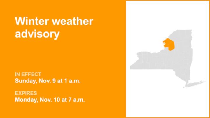 Winter weather advisory issued for Jefferson and Lewis counties for Sunday and Monday