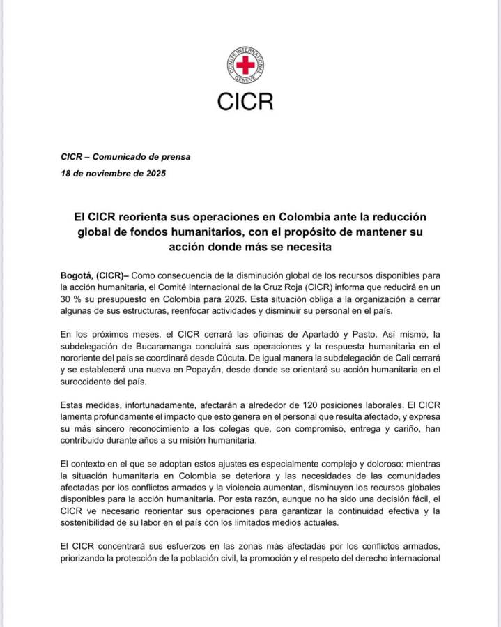 LA CRUZ ROJA SE VA DE PASTO