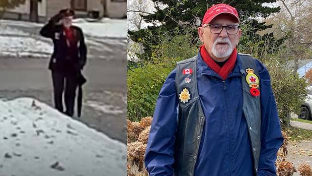 Mystery man who placed flag and saluted Kitchener home on Remembrance Day identified