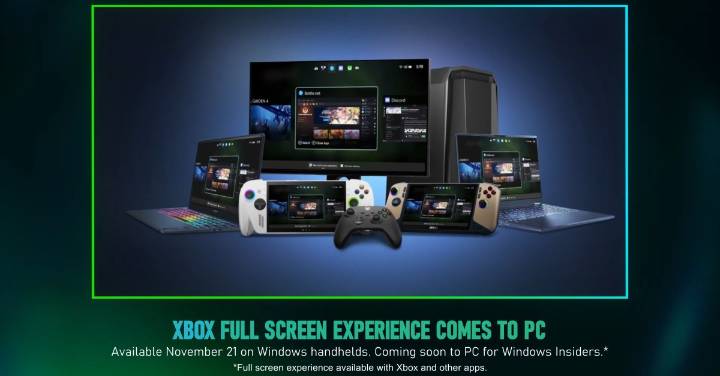 Windows handhelds are getting the new Xbox Full Screen Experience tomorrow