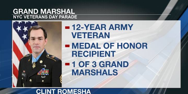 Clint Romesha to serve as grand marshal of New York City Veterans Day Parade