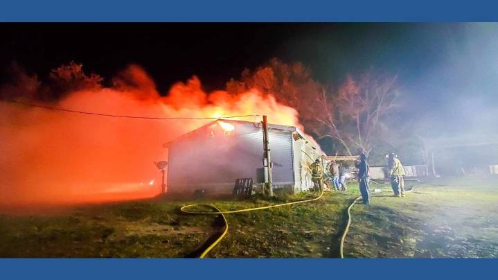 Lightning strike causes structure fire, roof collapse in Angelina County