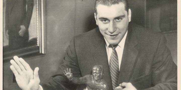 November 30, 1954 - Alan Ameche becomes first Badgers player to win the Heisman Trophy