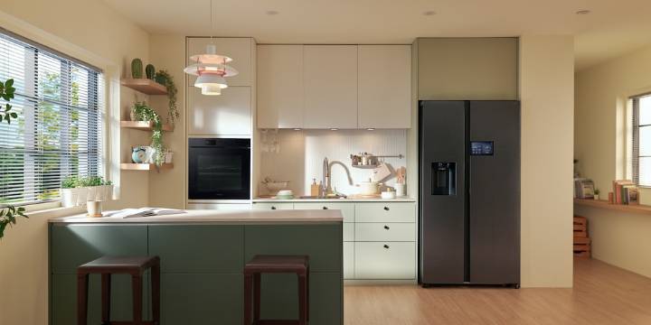 Así es la nueva súper heladera inteligente de Samsung: usa full IA y tiene dos motores, como los autos híbridos