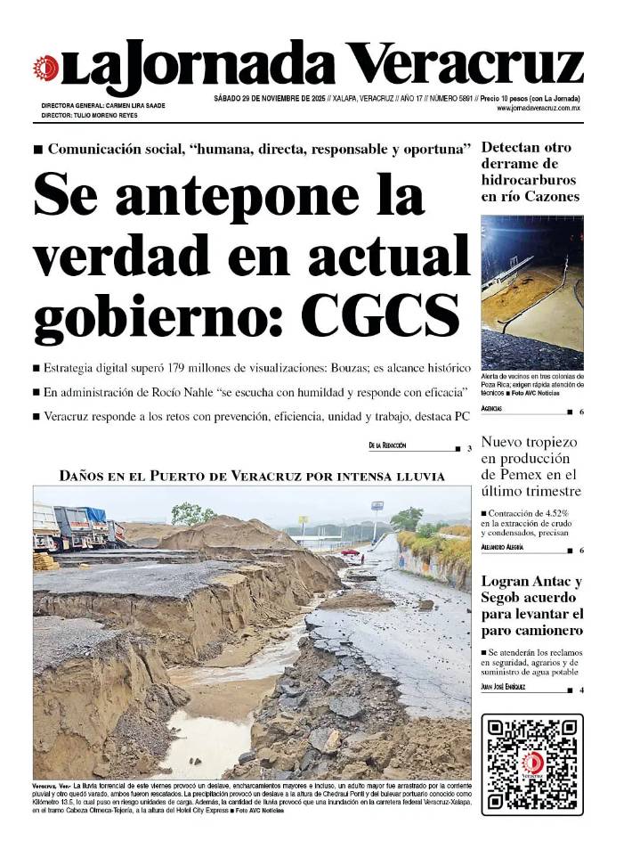 Portada del 29 de noviembre de 2025