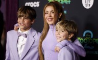 Shakira y sus hijos Milan y Sasha se visten de color lila para el estreno de "Zootapia 2"