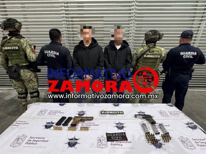 Detienen SSP a 2 hombres de Jalisco con armas, cartuchos y vehículos