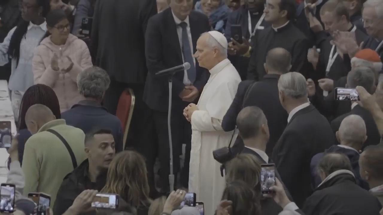 'Enjoy your meal!': Pope Leo XIV hosts special lunch for the disadvantaged at Vatican hall