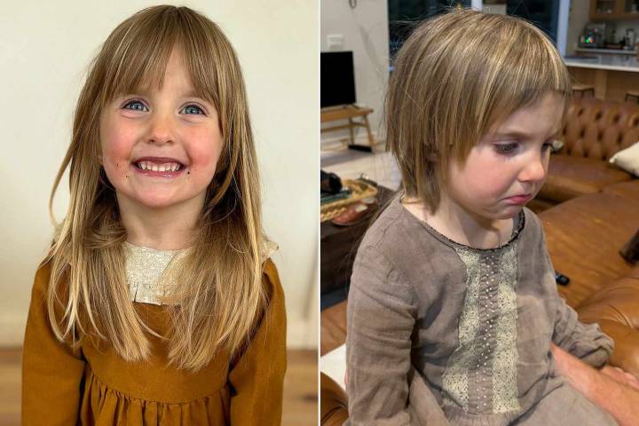 Dad Has Sweet Reaction After Daughter Gives Herself an Extreme Haircut (Exclusive)