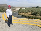 Refuerzan supervisión en el arroyo La Encantada de Ramos Arizpe ante avance de erosión