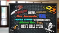 Church Introduces New Chainsaw Diesel Gunpowder Fire Tornado Double Stuffed Testosterone Mountain Dew Fuel Themed Men’s Bible Study For Men
