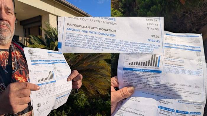 What is the ‘$2 donation’ on La Marque water bills?