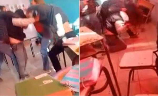 Una madre interrumpió una clase para atacar a una menor con una cadena