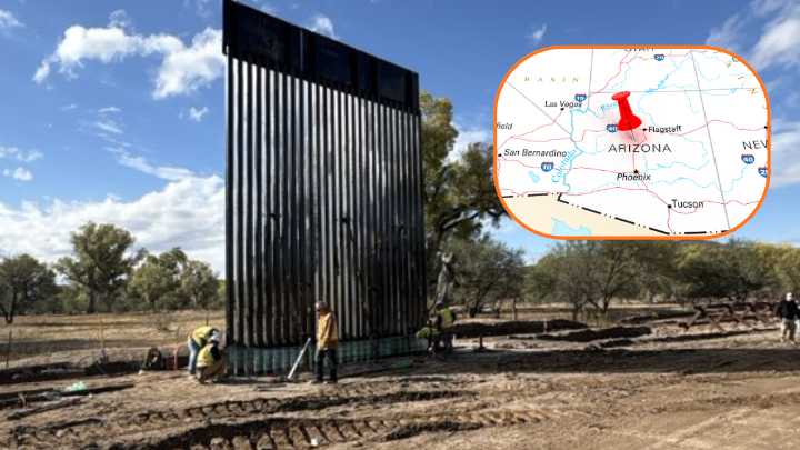 Reanudan construcción del Muro Fronterizo entre Estados Unidos y México, en Arizona