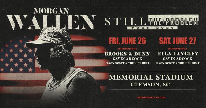 Morgan Wallen announces two concerts at Clemson Memorial Stadium