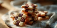 Cómo preparar galletas de ajedrez, una combinación de chocolate y vainilla perfecta para el desayuno