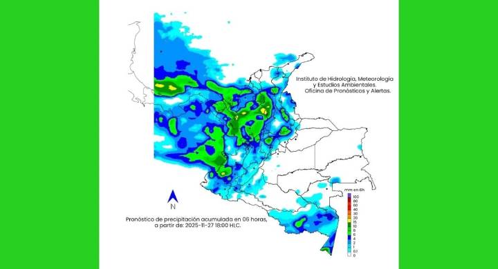 ¡Salgan con paraguas! Ideam advierte fuertes lluvias para este 29 y 30 noviembre El cielo estará entre parcial y mayormente nublado en varias zonas del país.