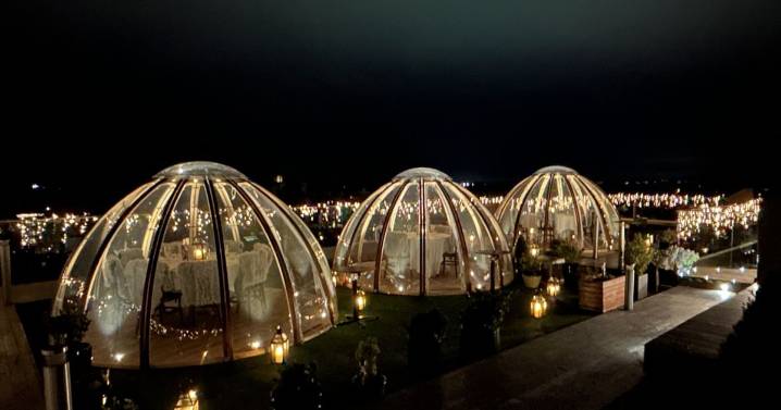 Popular Cambridge hotel offering winter outdoor dining in rooftop domes