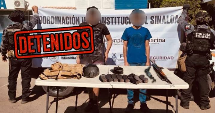 Detenidos en Culiacán con fusiles AK-47, cargadores y equipo táctico: operativo interinstitucional sorprende a dos civiles