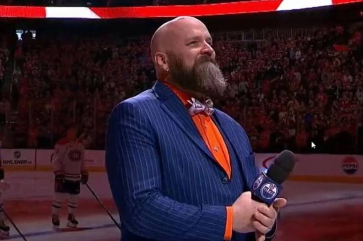 Edmonton Oilers anthem singer Robert Clark thanks fans for support during cancer treatments