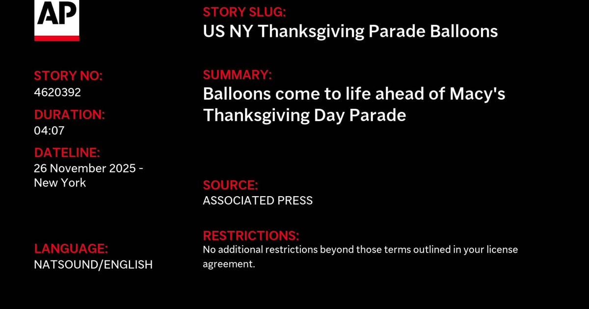 Balloons come to life ahead of Macy's Thanksgiving Day Parade