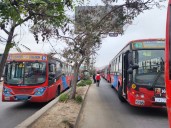 Paro de transportistas: choferes del Lima norte realizan caravana hacia el Congreso