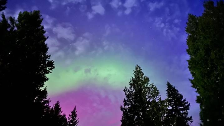 Northern lights visible in western Washington skies