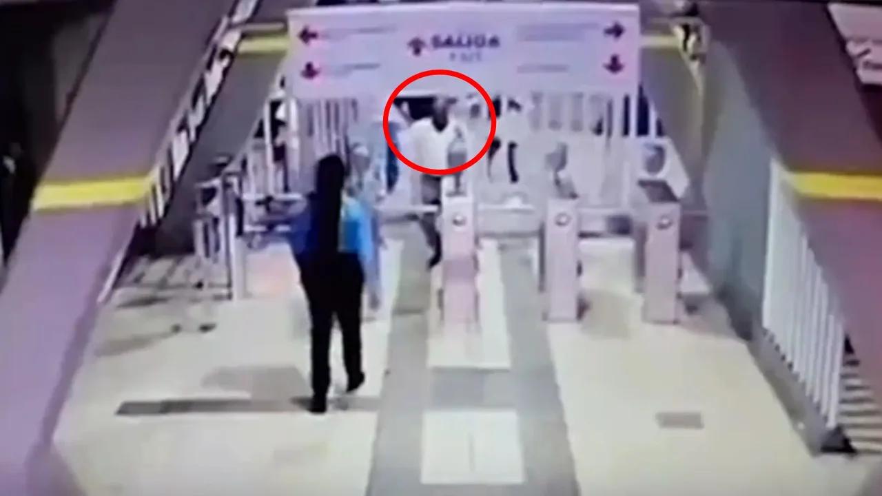 VIDEO | Hombre agresivo vandalizó la infraestructura de una de las estaciones más grandes del TransMetro