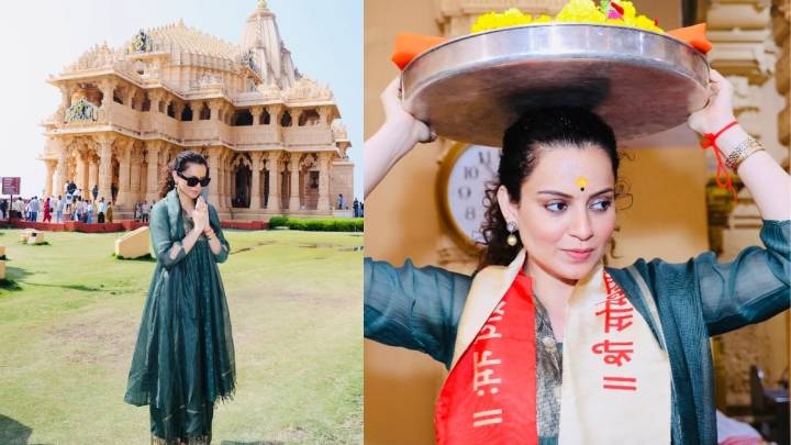 Kangana Ranaut’s Spiritual Gujarat Tour: Somnath Aarti, Dwarka Darshan And A Chic Traditional Look