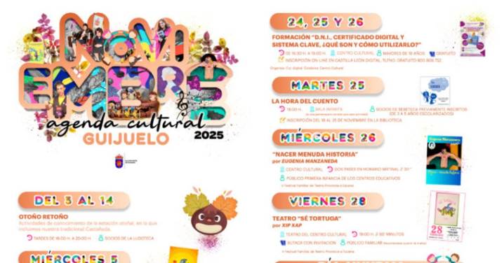 Noviembre, un mes repleto de cultura y actividades sociales en Guijuelo