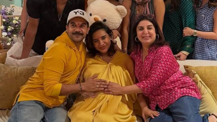 Rajkummar Rao And Patralekhaa Twin In Yellow, Farah Khan Drops Unseen Baby Shower Photos